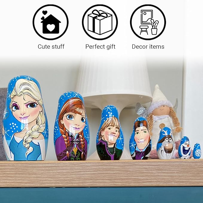 Nesting Dolls 7 pcs Cartoon Characters Frozen Elsa