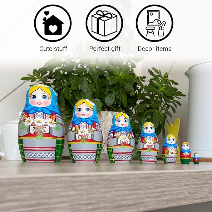 Nesting Dolls Belarussian Traditional Dress 7 pcs