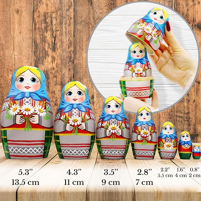 Nesting Dolls Belarussian Traditional Dress 7 pcs