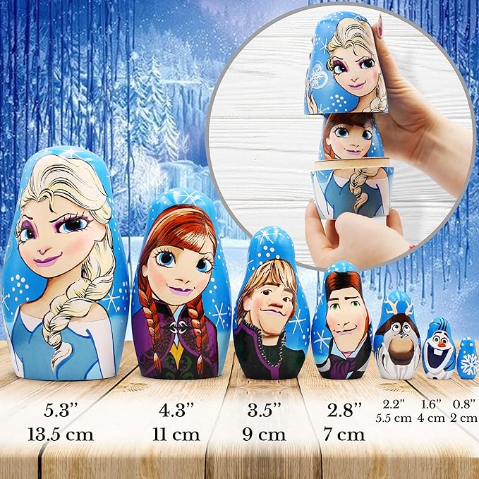 Nesting Dolls 7 pcs Cartoon Characters Frozen Elsa