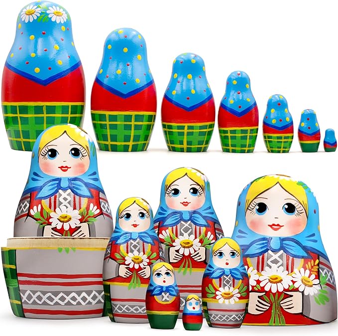 Nesting Dolls Belarussian Traditional Dress 7 pcs