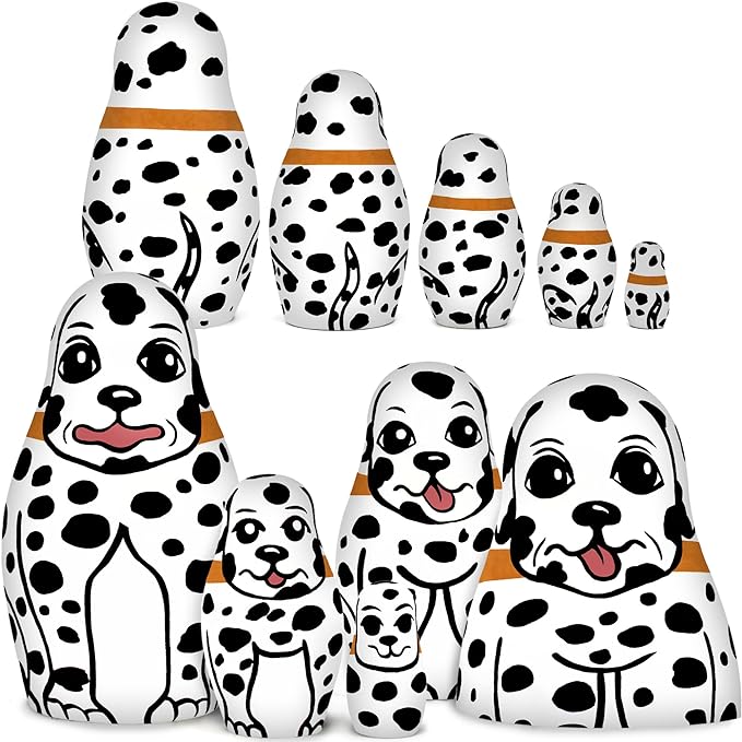 Nesting Dolls Dalmatian Dog 5 pcs