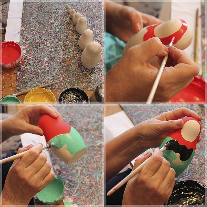 Unpainted Nesting Dolls 7 pcs - DIY