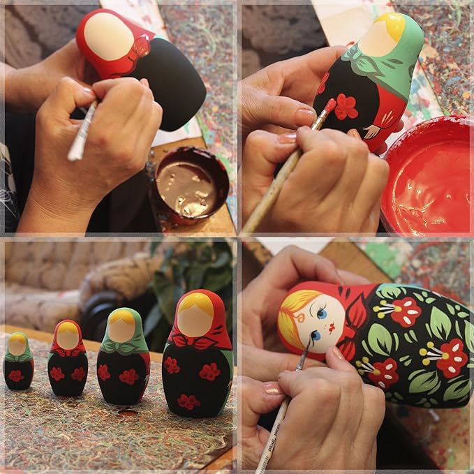 Unpainted Nesting Dolls 7 pcs - DIY