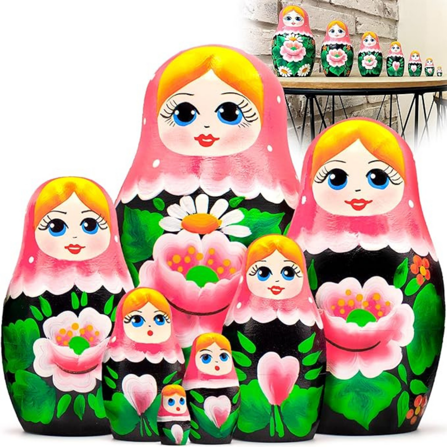 Nesting Dolls Sakura Flower 7 pcs