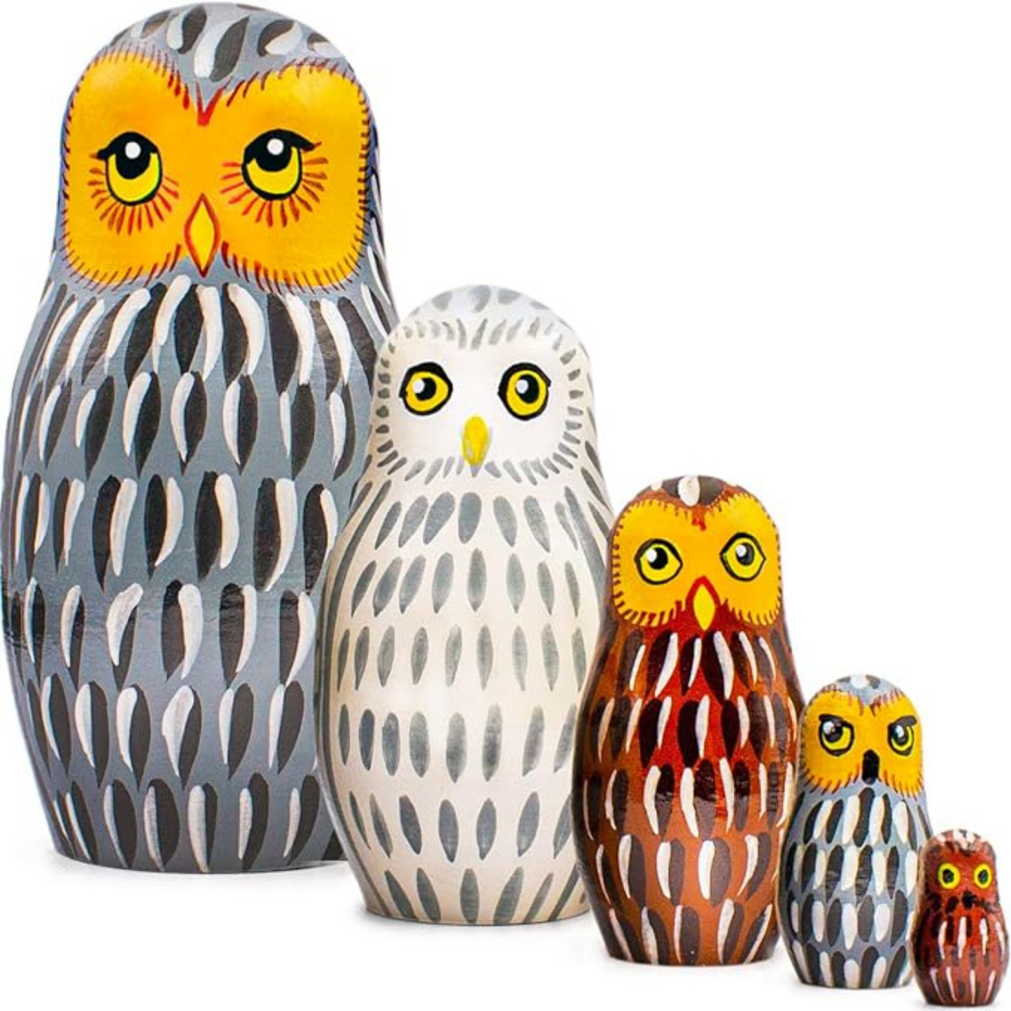 Nesting Dolls Owl Stuff 5 pcs