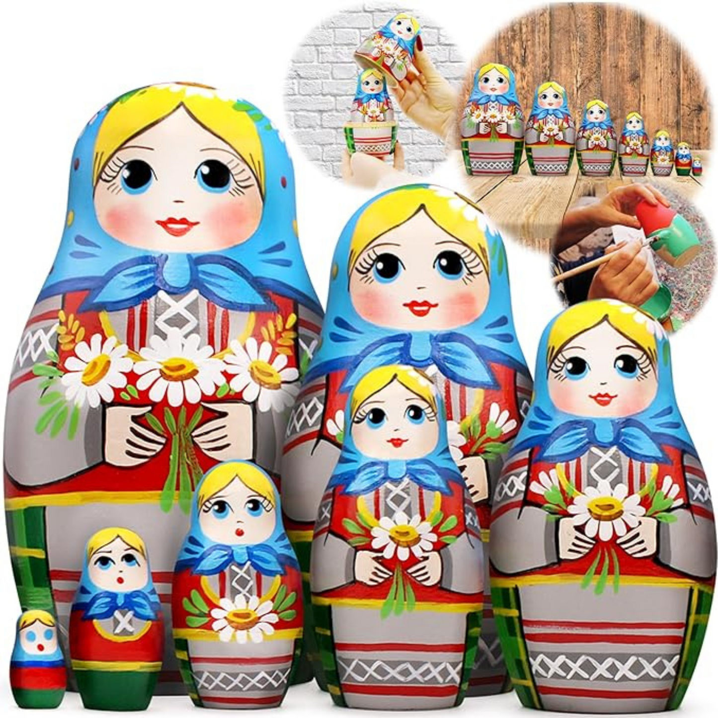 Nesting Dolls Belarussian Traditional Dress 7 pcs